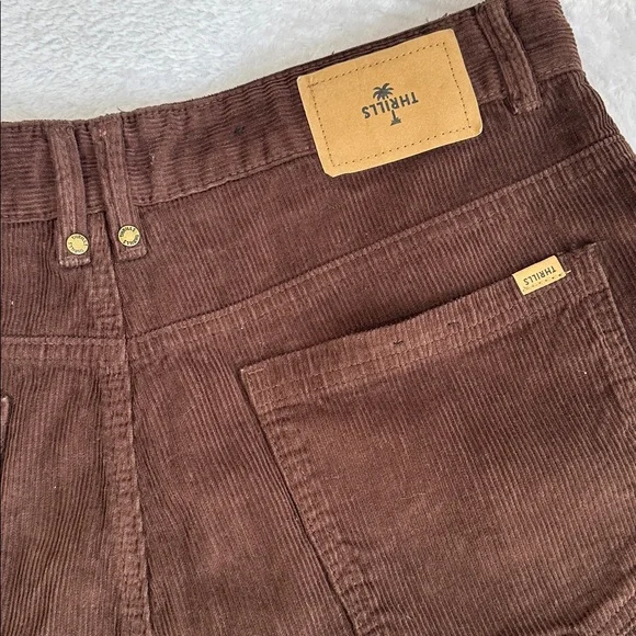 Thrills Womens Organic Cotton Preppy Corduroy High Waist Boho‎ Granola Shorts 10 - Picture 7 of 10